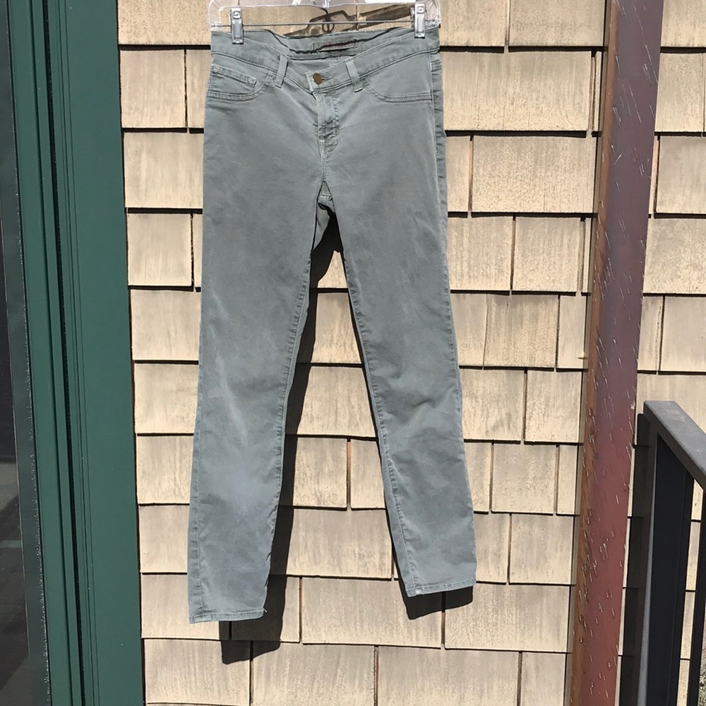 JBrand low rise skinny jeans in army green